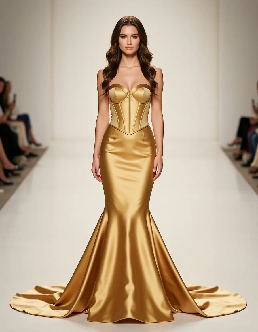 Satin Korsett Dress