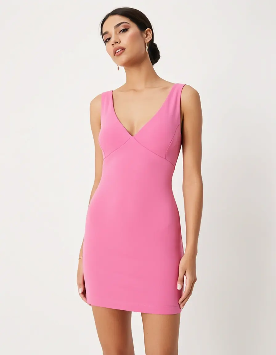 Pink Bodycon Mini - Enges pinkes Minikleid