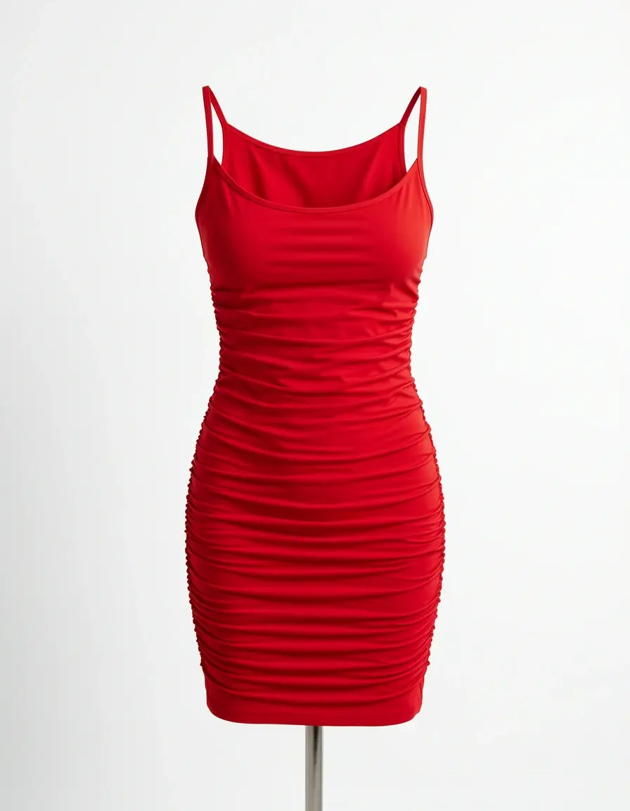 Cheap Bodycon Dress in Rot mit Raffung