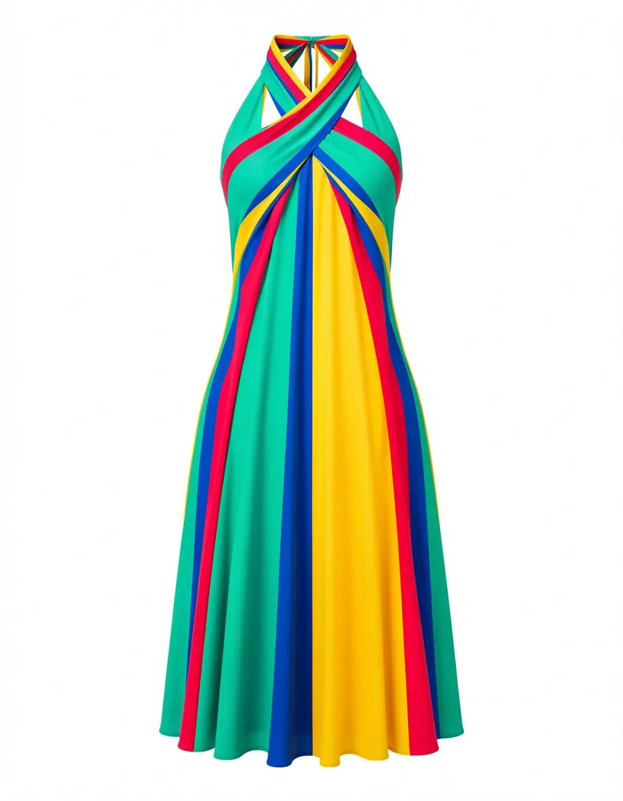 Neckholder Sommerkleid Damen in Orange