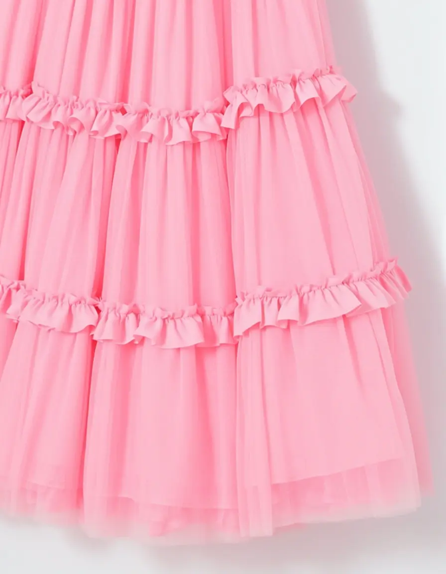 Chiffon Petticoat Dress Pink