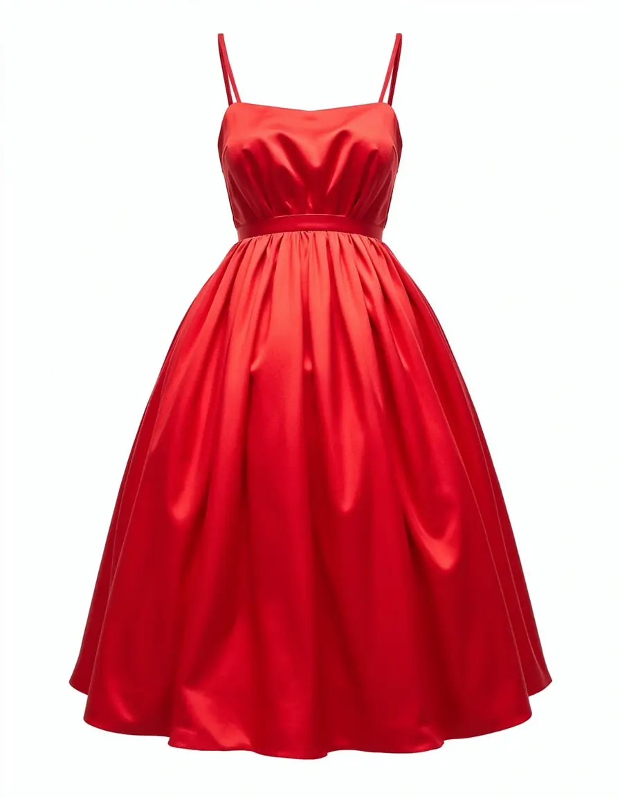 Großes rotes Ballkleid aus Taft