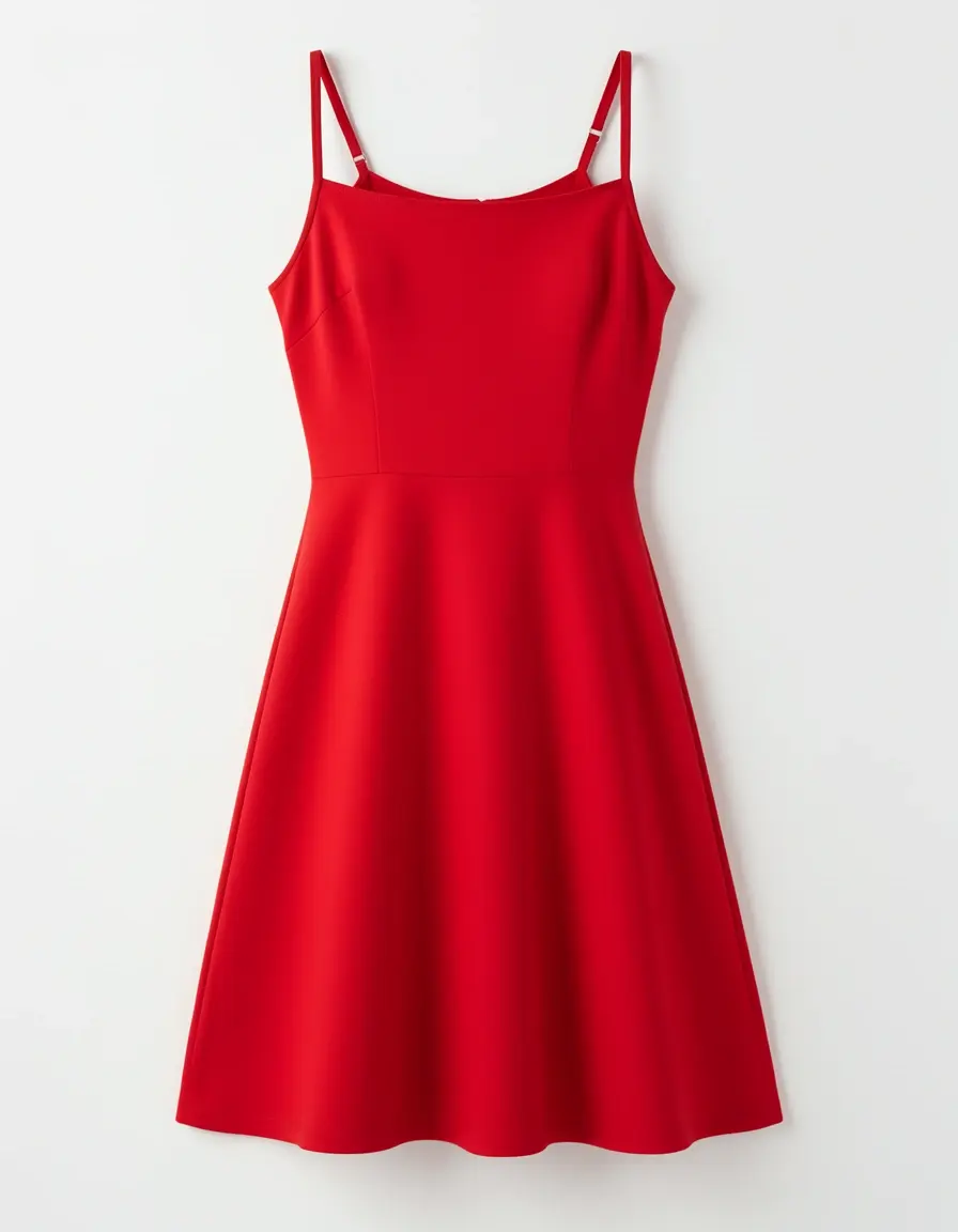 Rotes rückenfreies Minikleid mit Riemchen