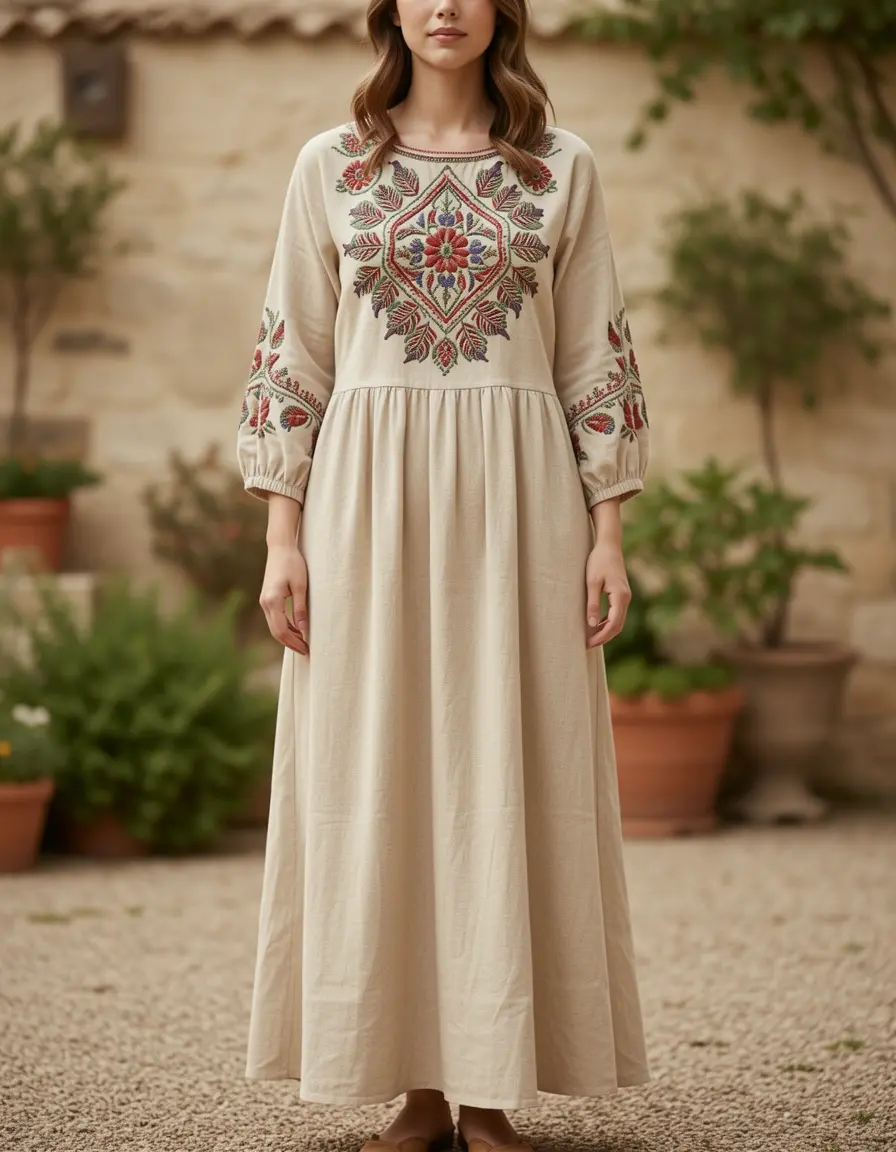 Beiges Boho Kleid für das Standesamt