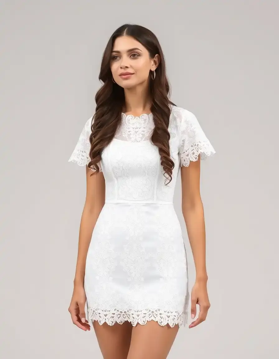 Lace White Civil Dress Spitze