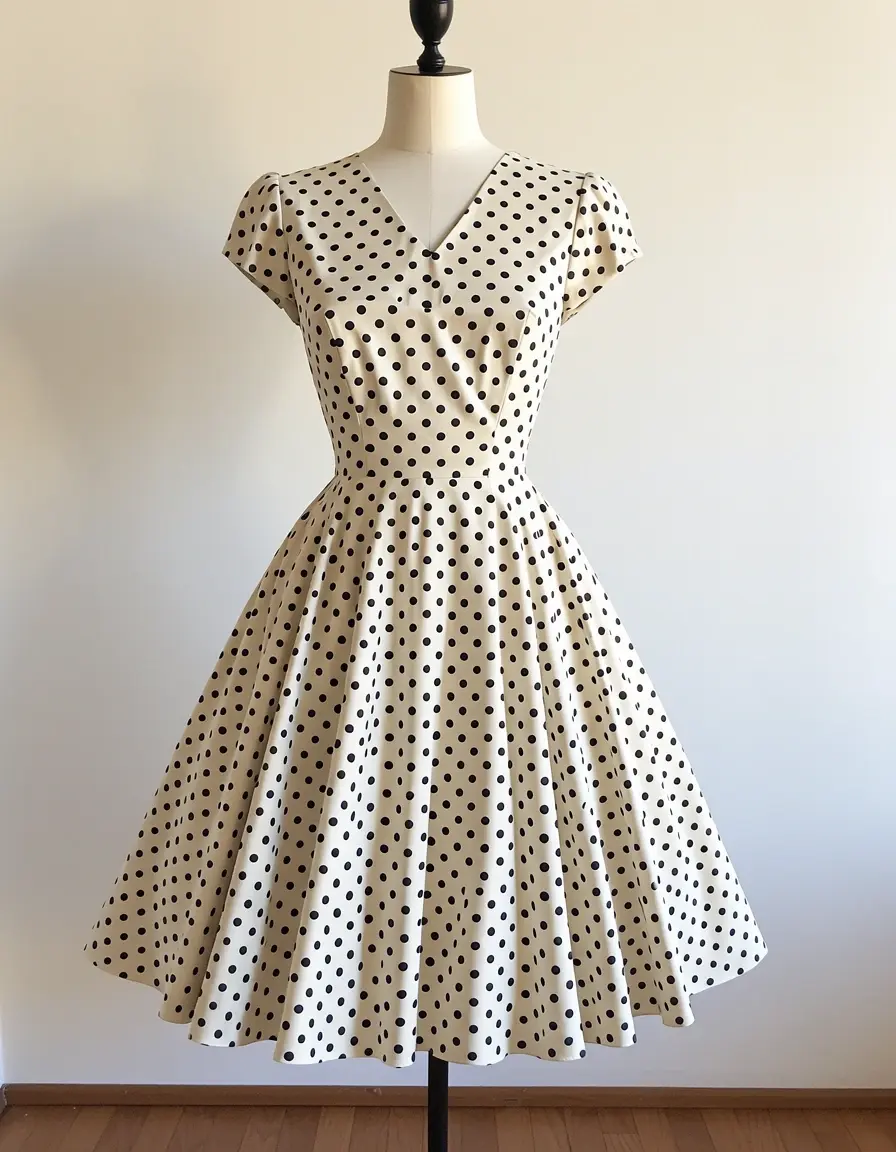 50s Polka Dot Vintage Dress