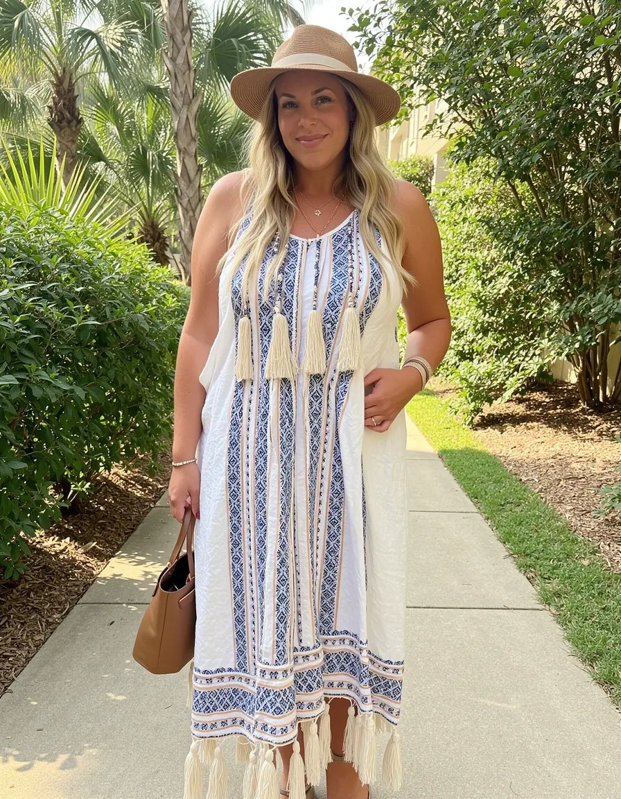 Boho Sommerkleid mit Quasten