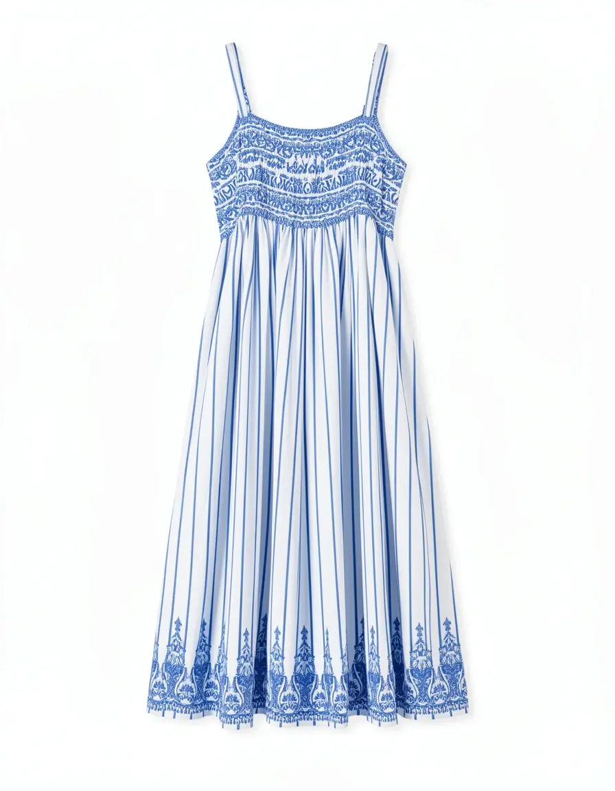Sundress Blue White Sommerkleid