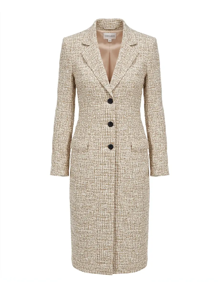 Beiges Tweed Blazerkleid