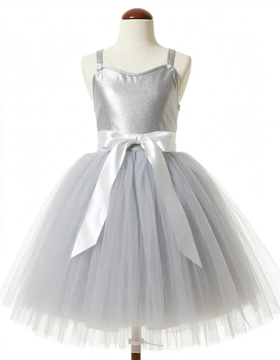 Silver Tutu festliches Kleid Mädchen