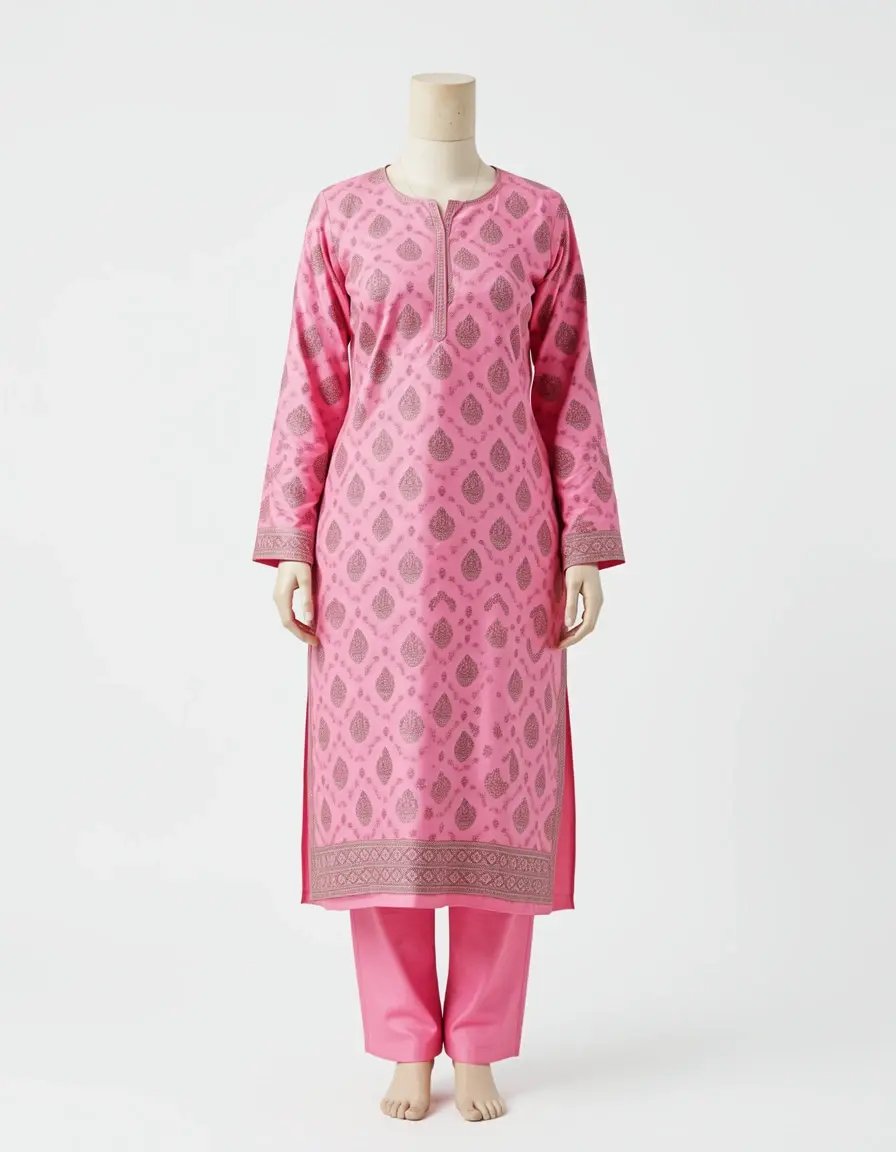 Pinker Salwar Kameez mit Muster