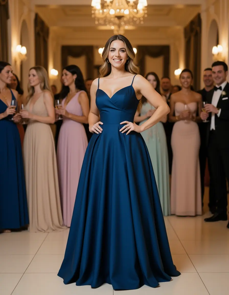 Empire-Kleid, schmeichelhaft für Hochzeitsgäste