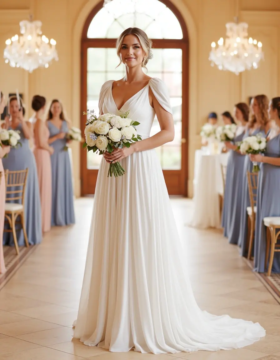 Elegantes Maxi Wedding Guest Gown