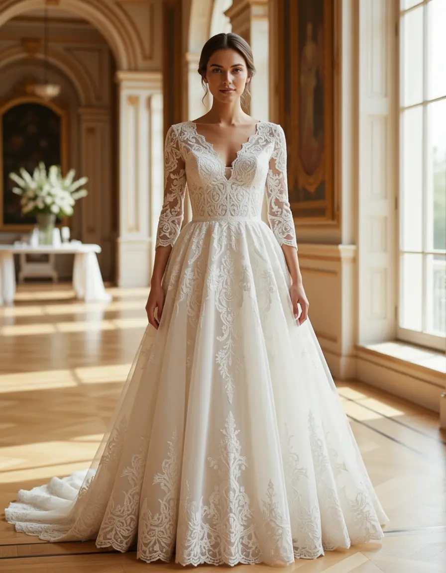 Lace Wedding Guest Outfit aus Spitze