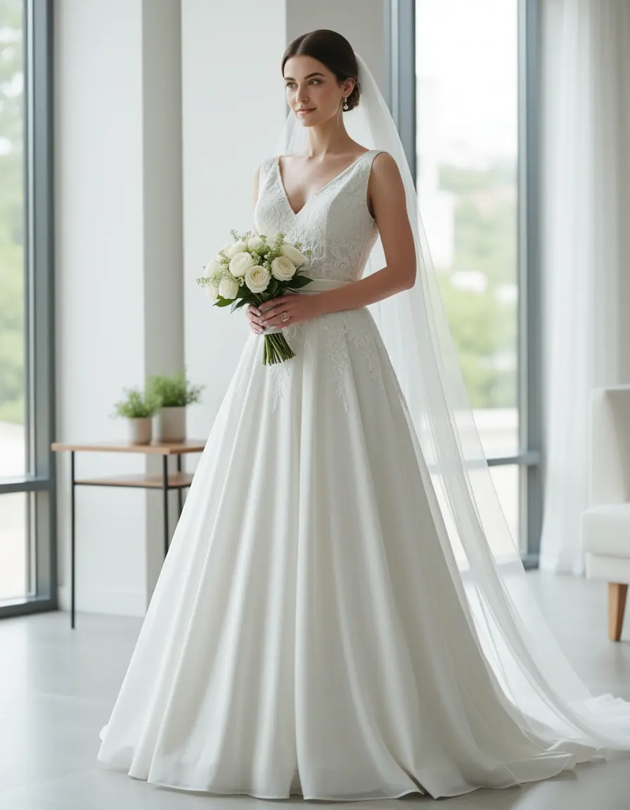 Modern Civil Bride Dress