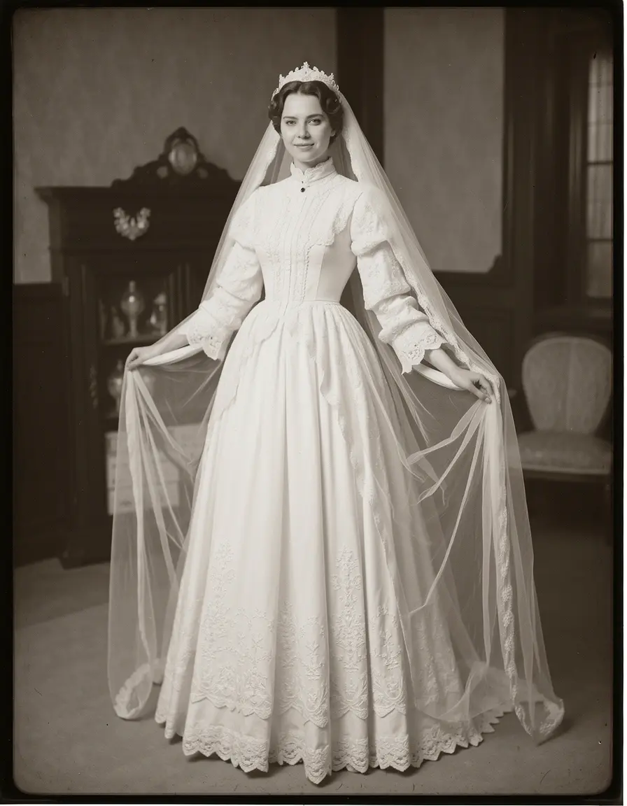 Vintage Standesamt Bride Outfit