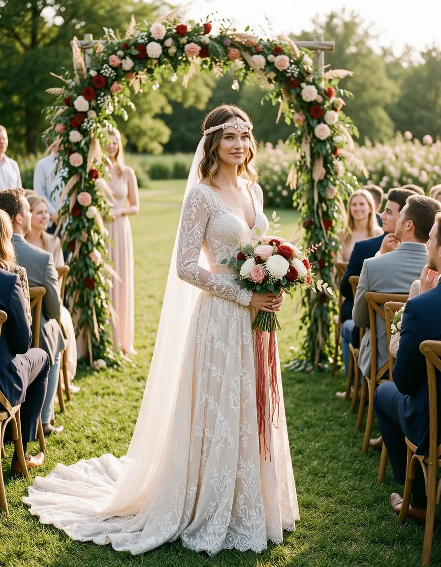 Bohemian Civil Bride Dress