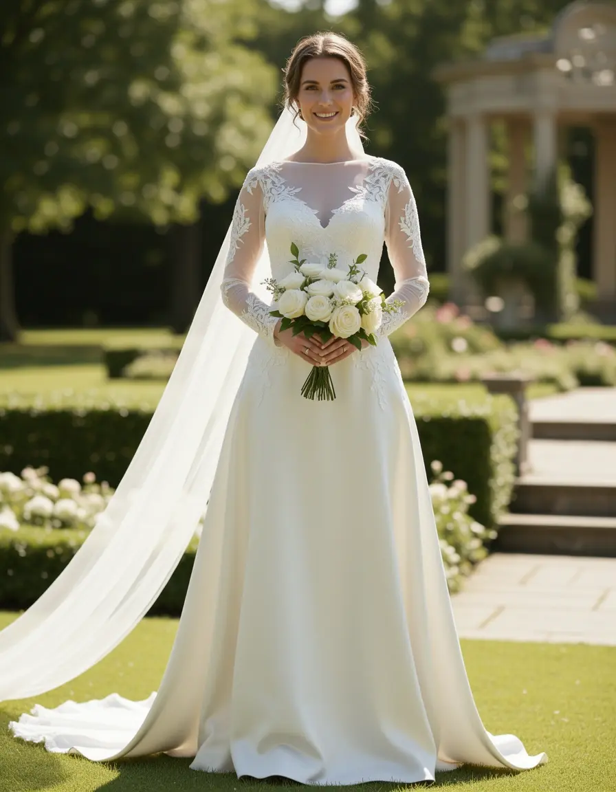 Satin Civil Bride Dress