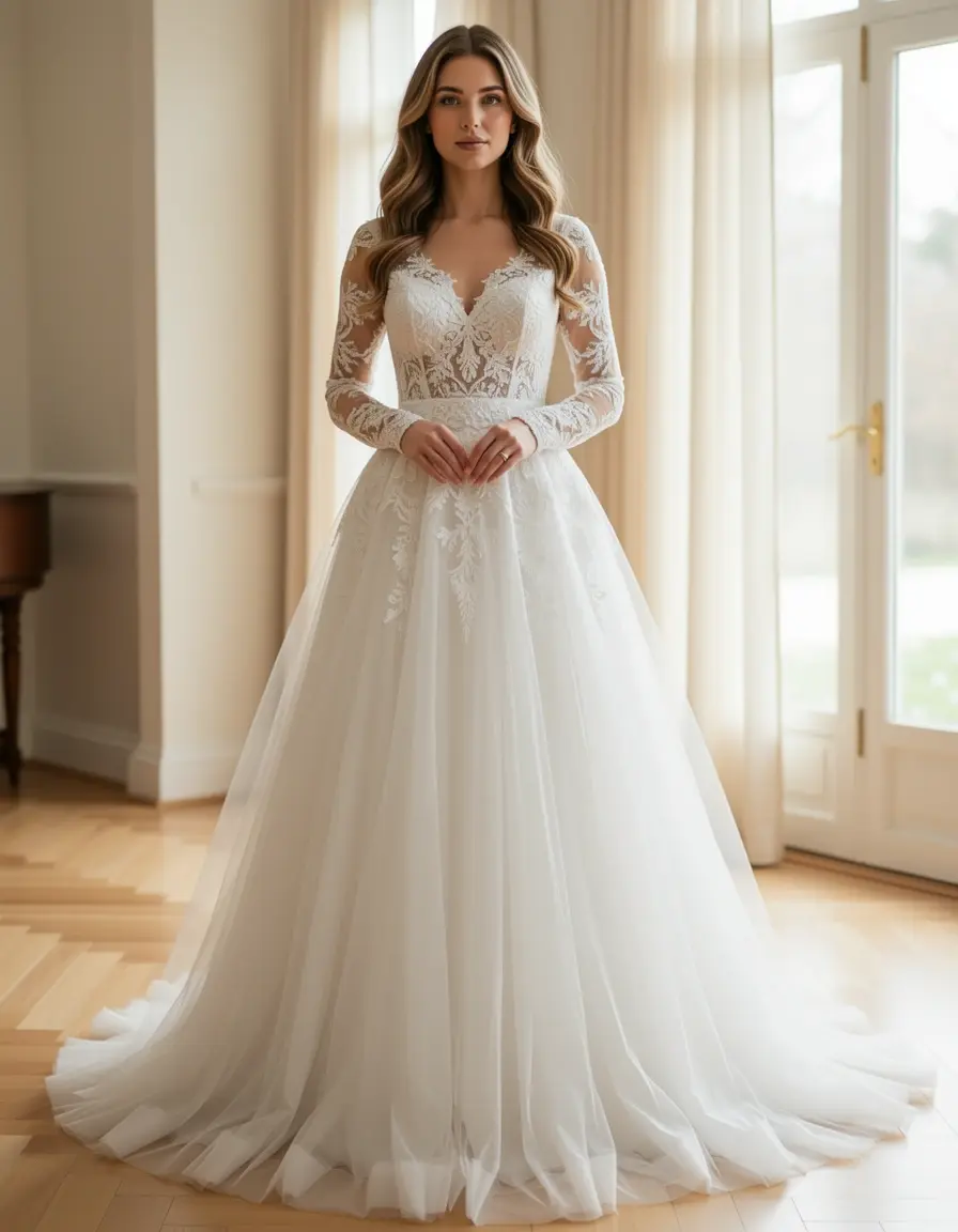 Tulle Long Prom Dress