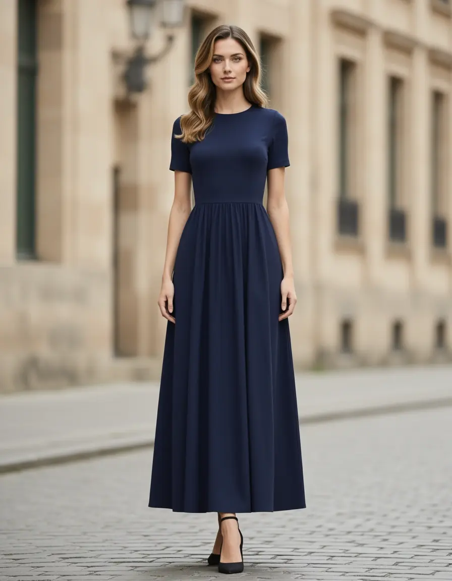 Knöchellanges Kleid für große Frauen