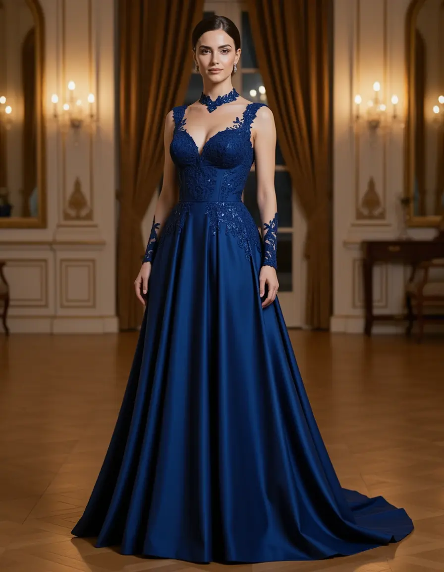 Formelles Abendkleid in Langgröße