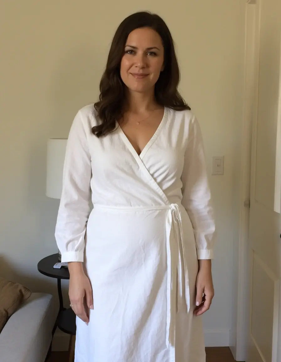 Dame im Wickelkleid, DIY genäht