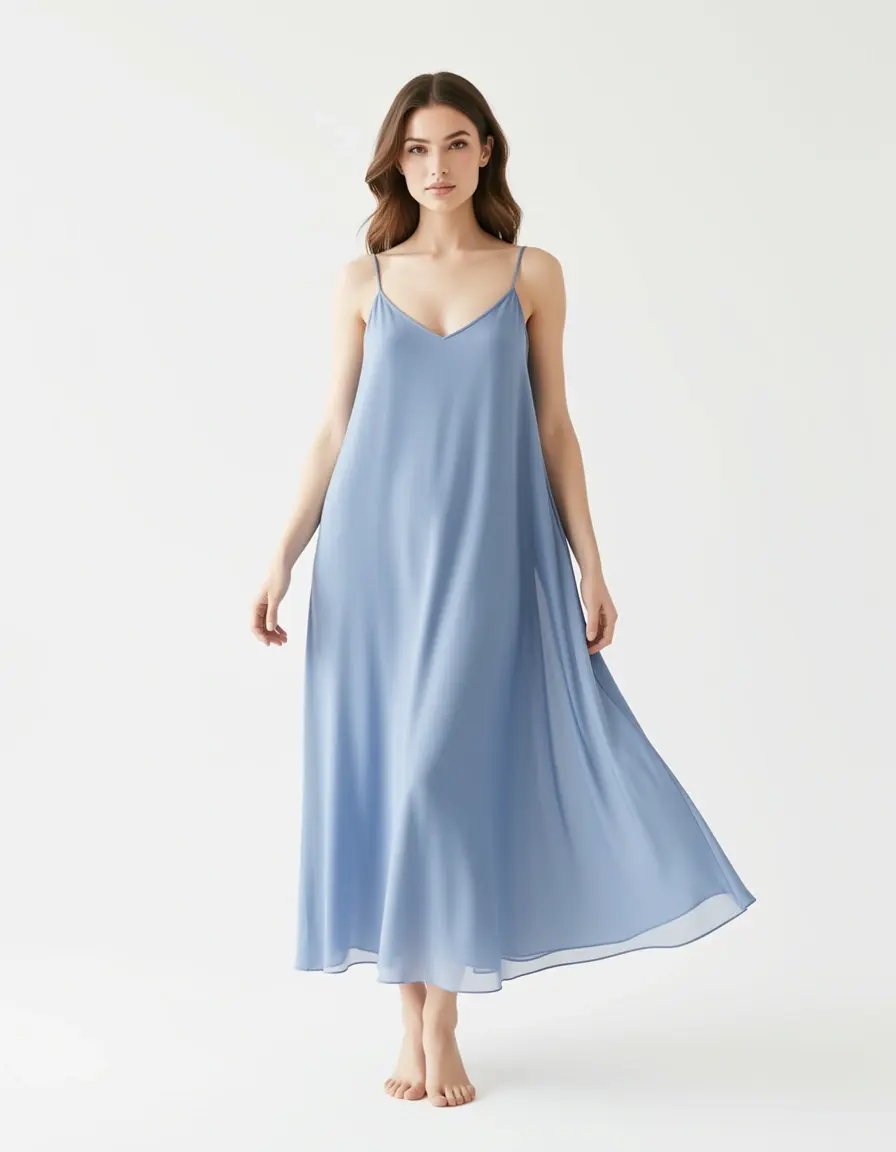 Leichtes Seiden-Slipkleid für den Sommer