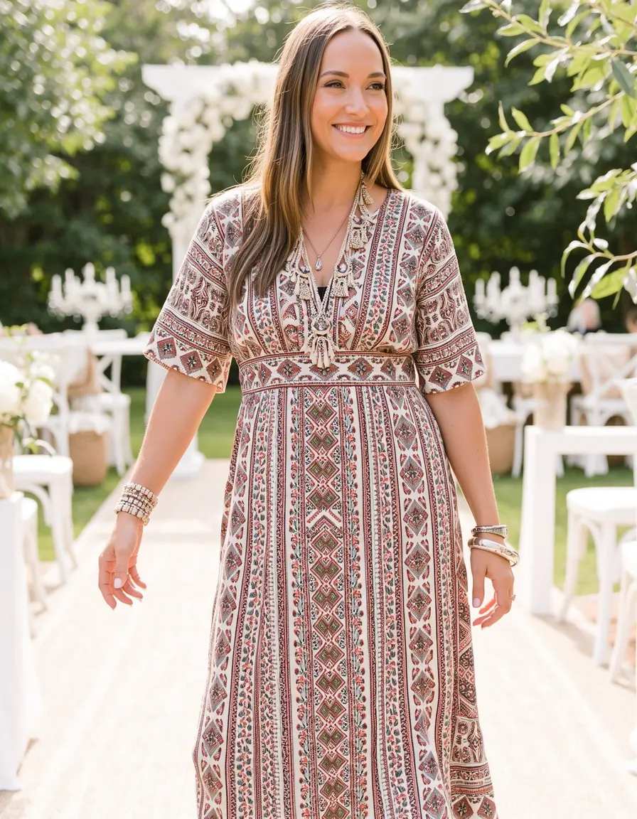 Boho-Style Kleid für Hochzeitsgäste