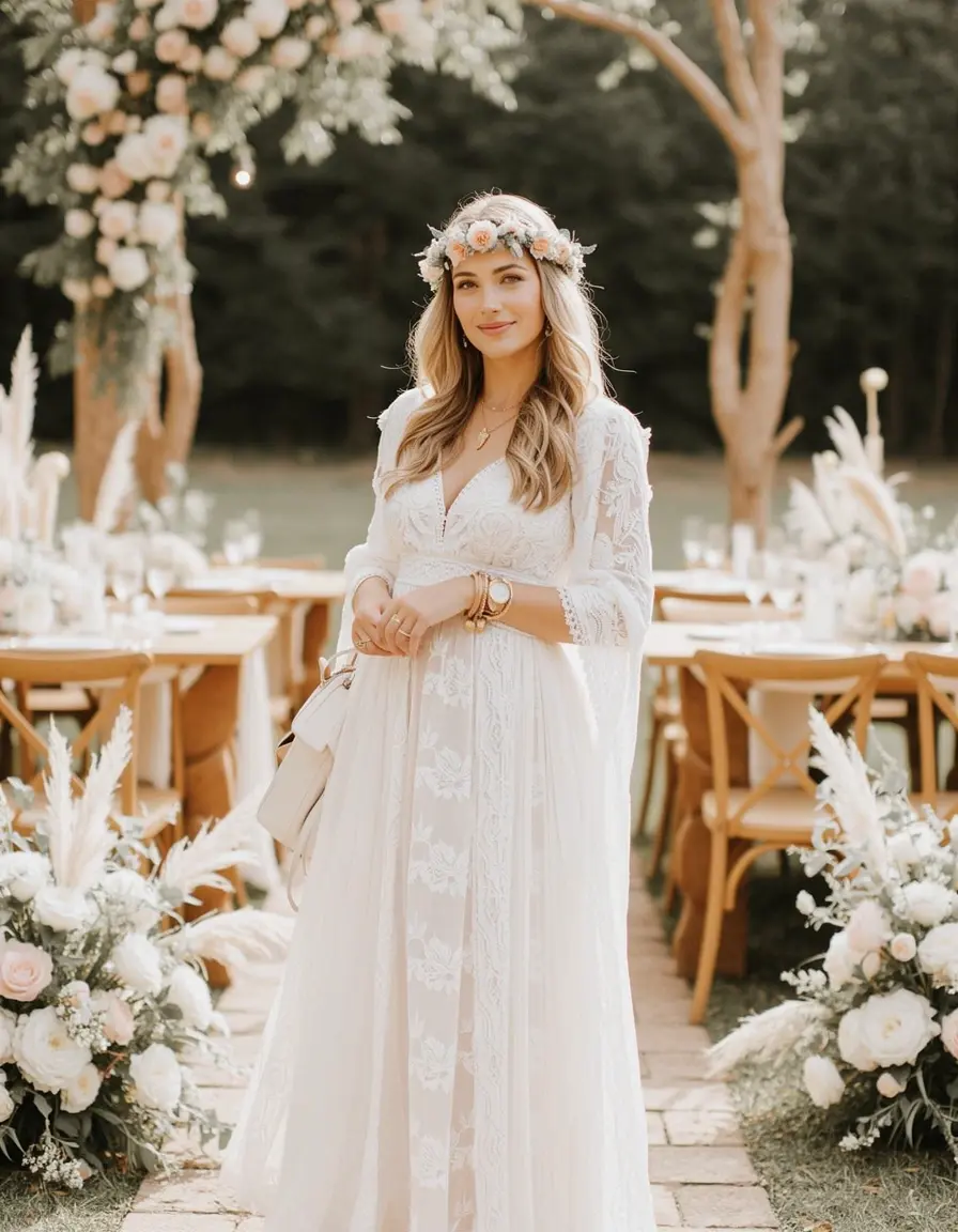 Wedding Boho Maxi - Boho Maxikleid Hochzeit