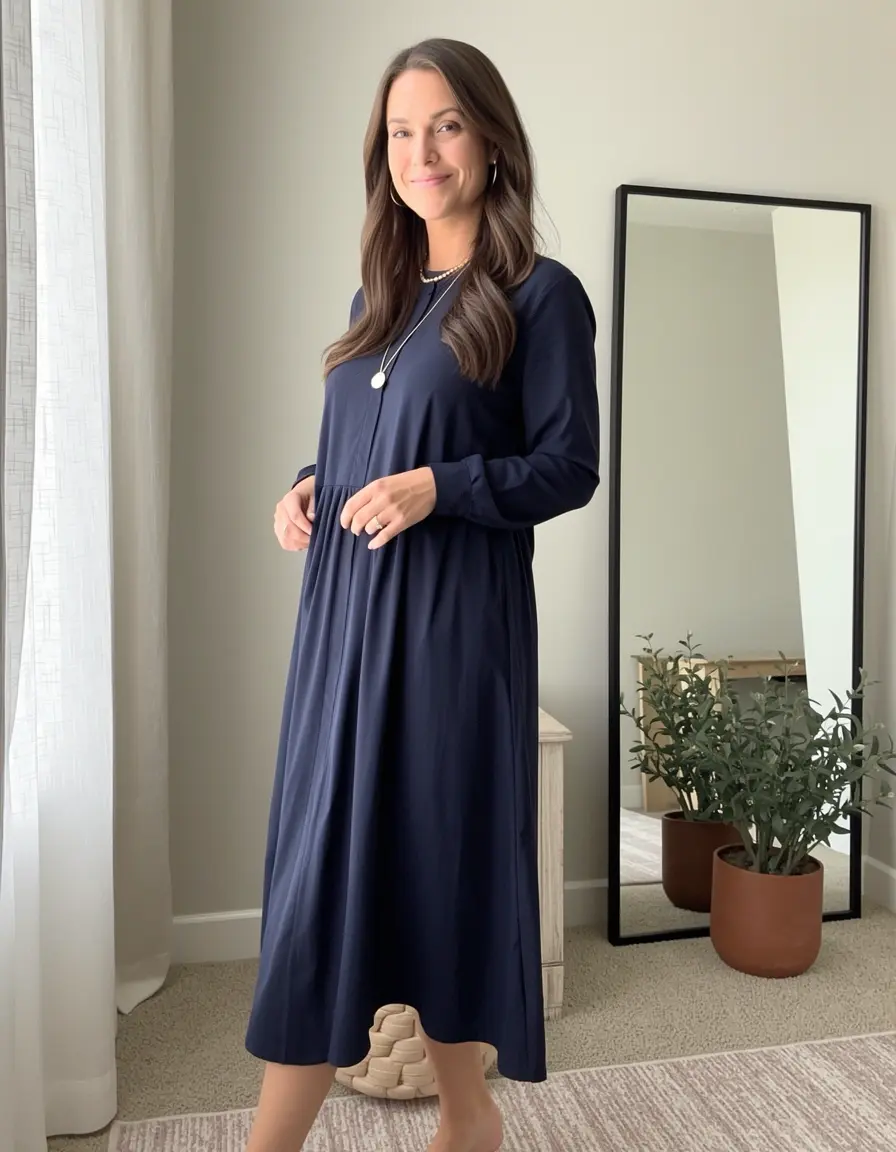 Modest Midi Kleid in eleganter Ausführung