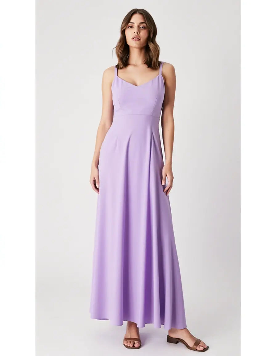 Lila Shift-Kleid
