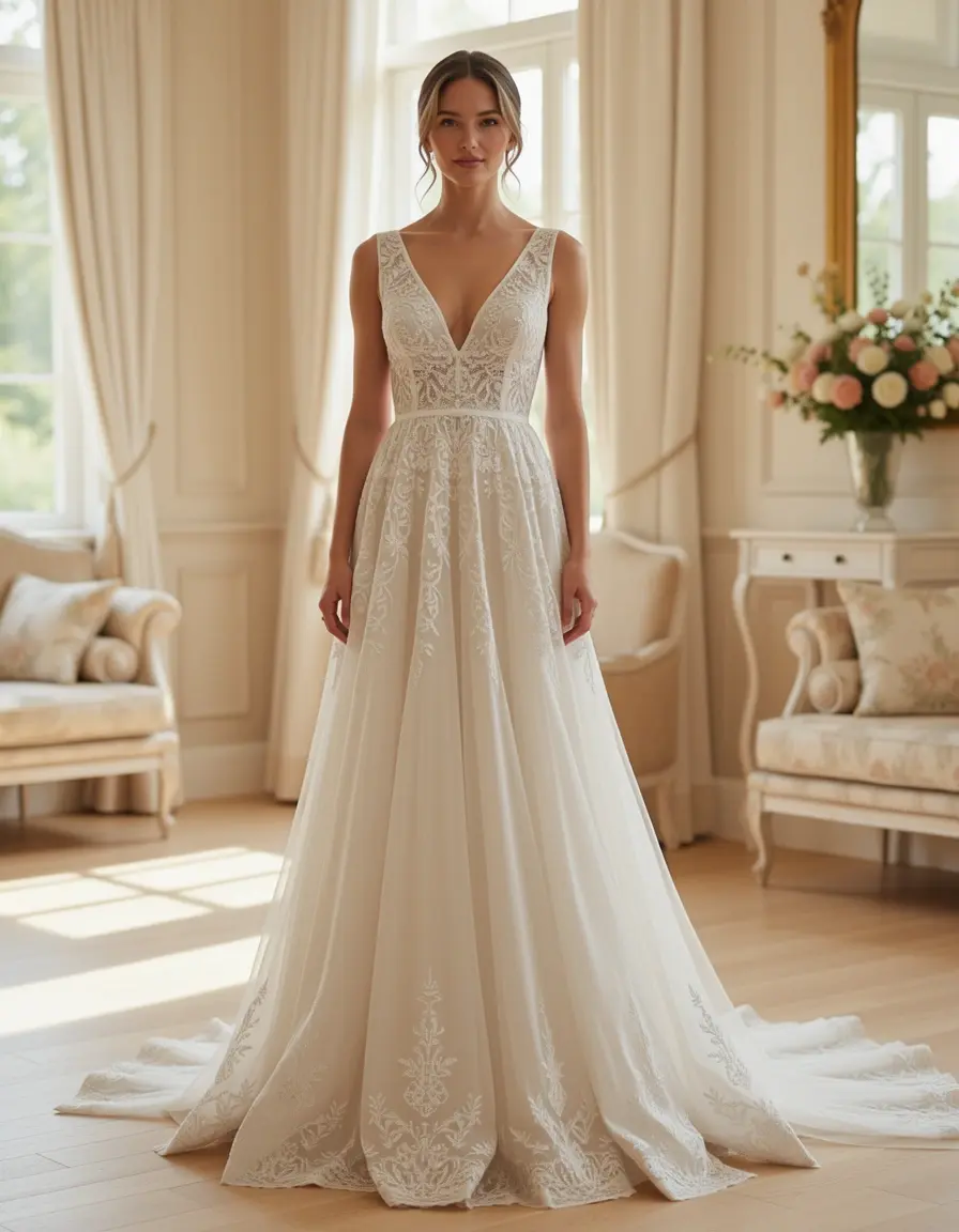 Leichtes Chiffonkleid als wunderschönes Outfit für Hochzeitsgäste