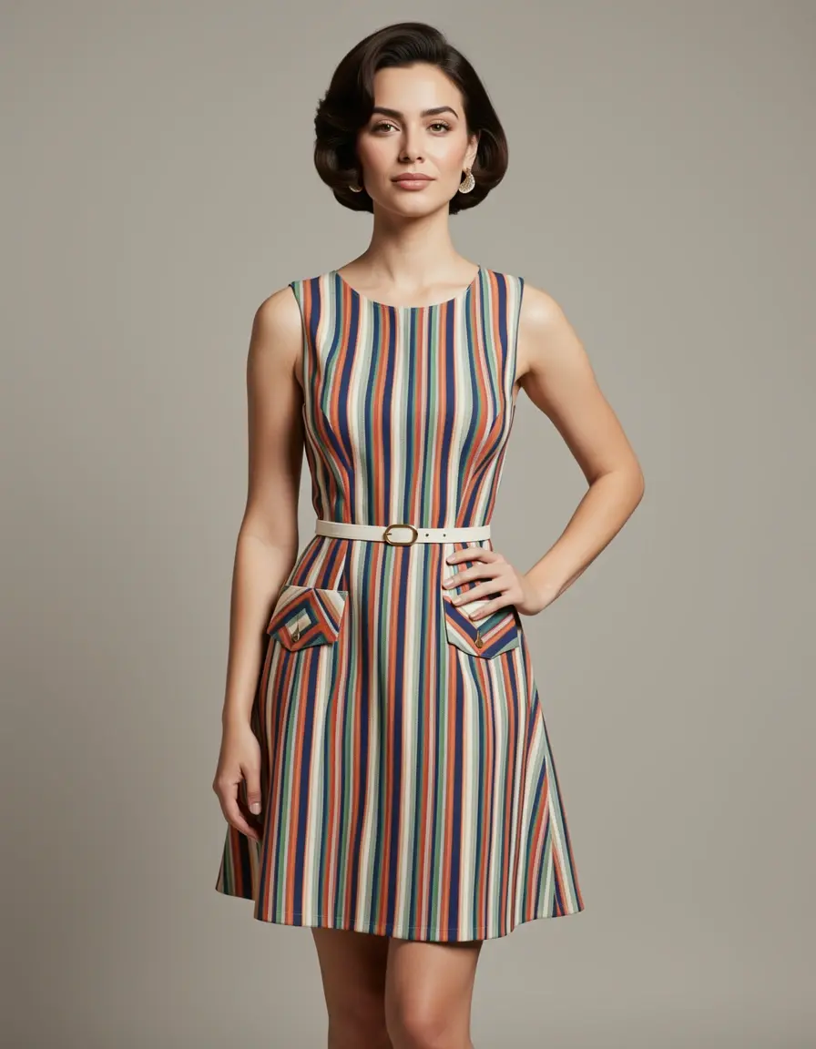 Model in einem 50er Jahre Bleistiftkleid