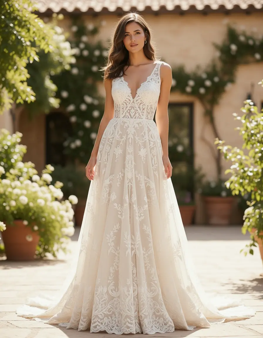 Elegantes Abi Lace Gown aus Spitze für den Abschlussball