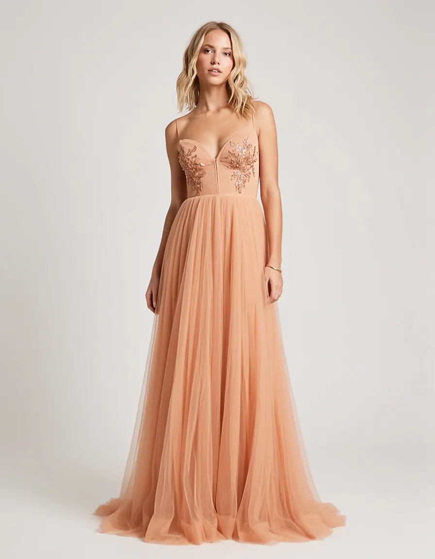 Luftiges Abi Chiffon Dress in zarten Farben