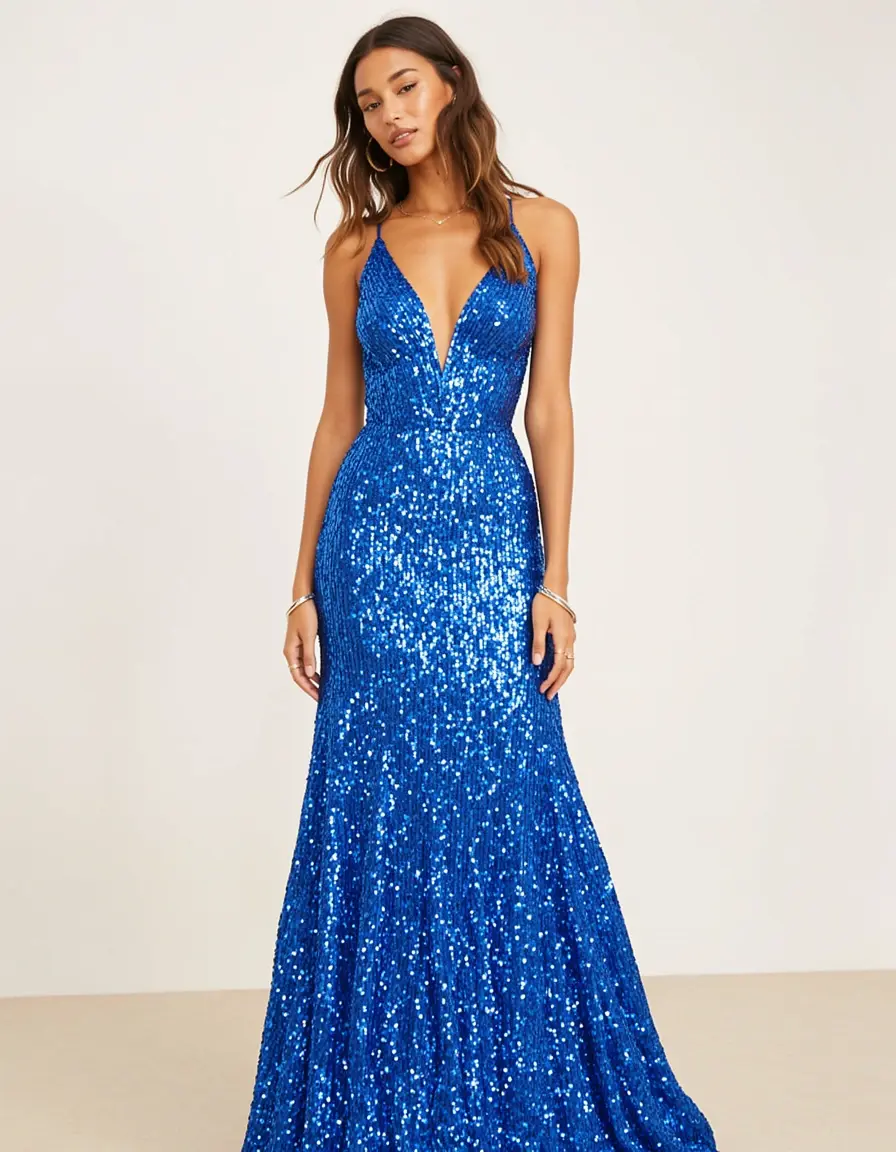Funkelndes Abiball Pailletten Kleid für den großen Auftritt