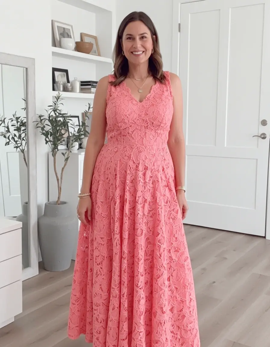 Romantisches Spitzenkleid für den Abschlussball