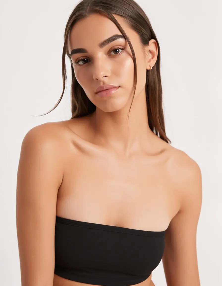 lady in strapless backless bra