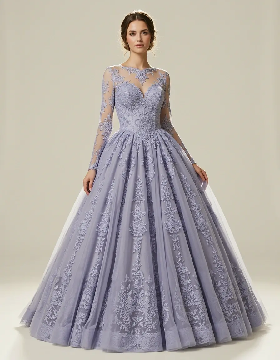 Elegantes Spitzen Ballkleid