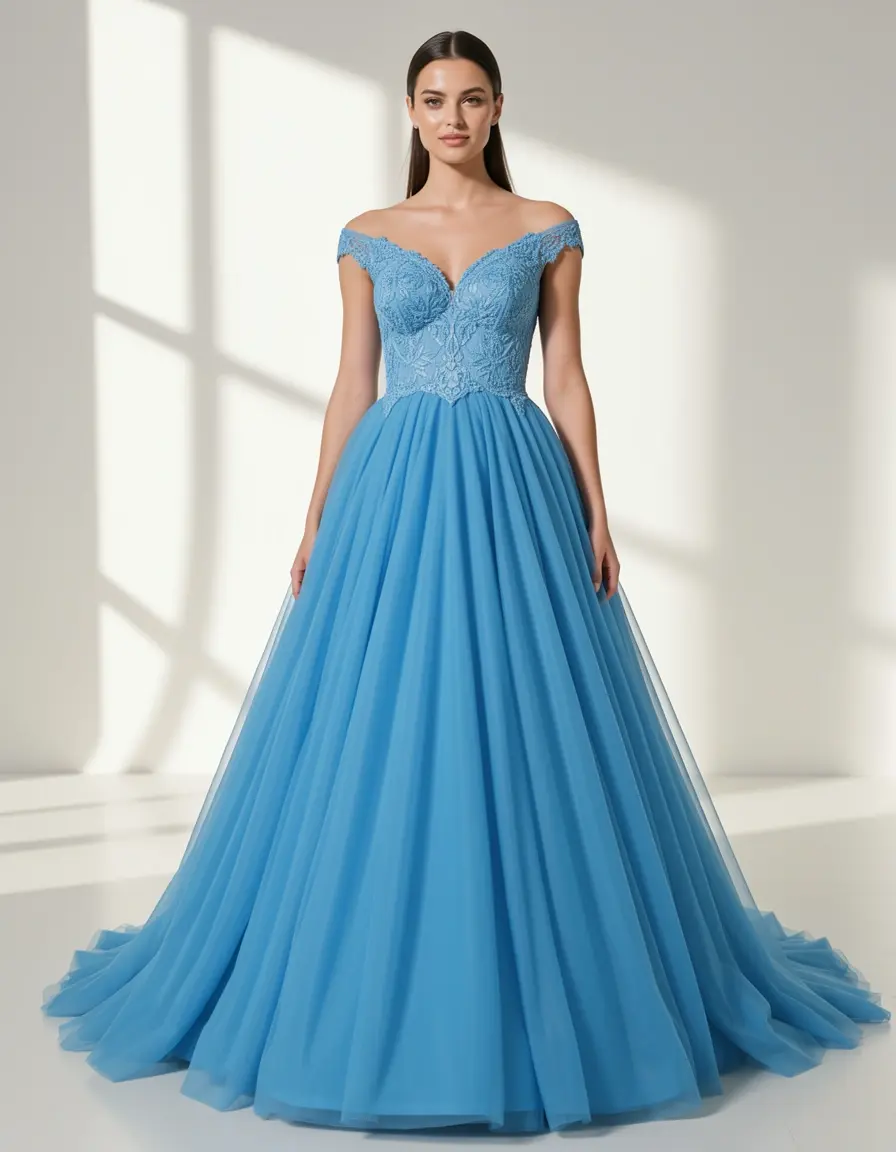 Leichtes Chiffon Ballkleid