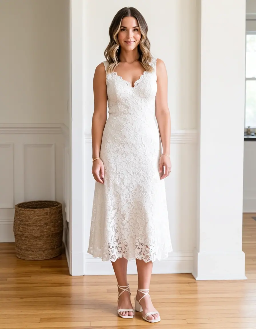 Elegantes Spitzenkleid für Hochzeitsgäste