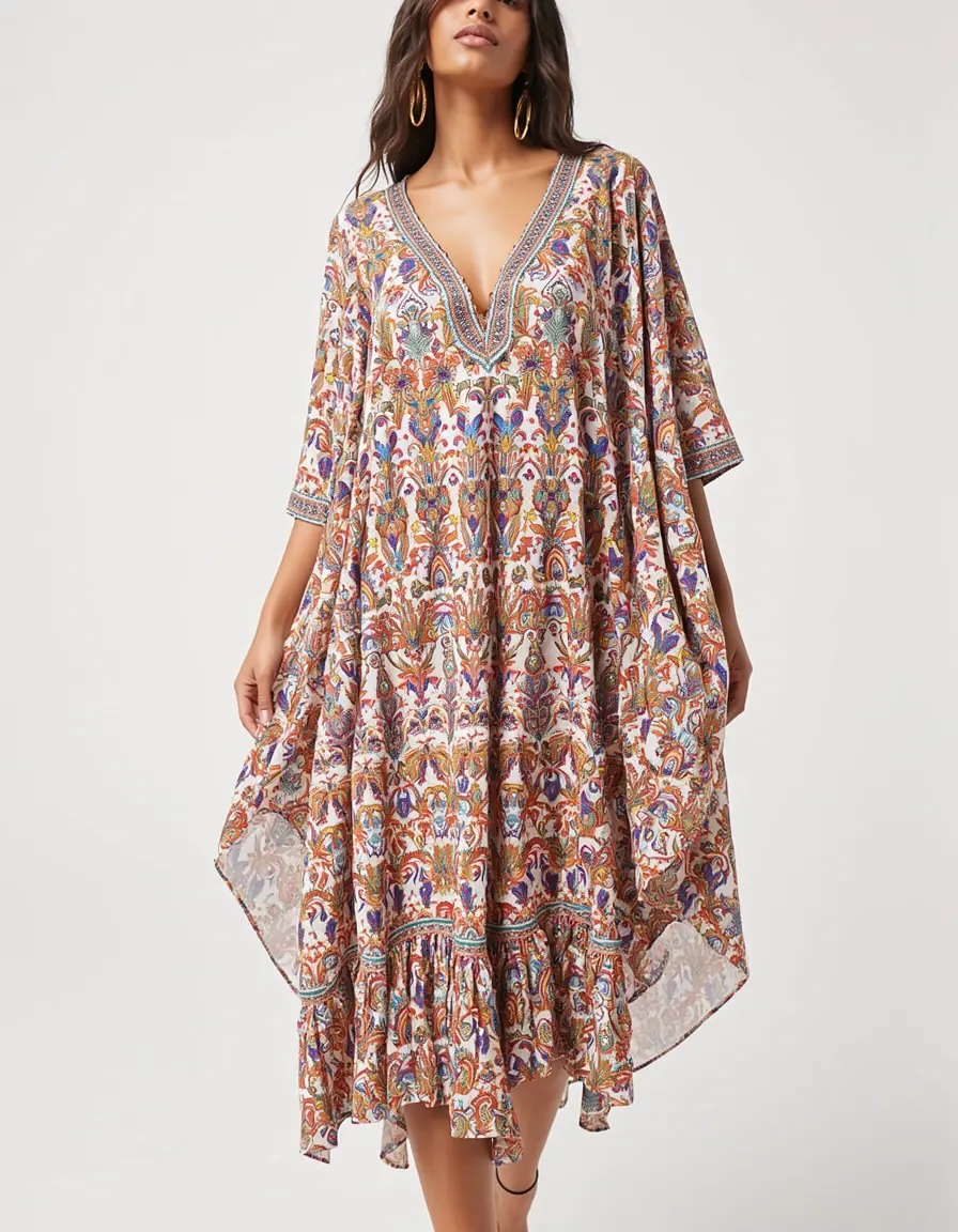 Fließender Kaftan Cover-Up für Damen