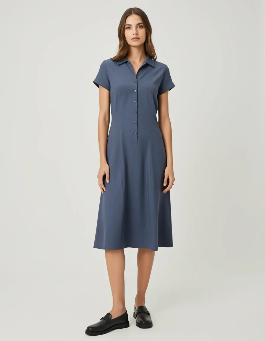 Kurzärmeliges Sommer-Shirtkleid