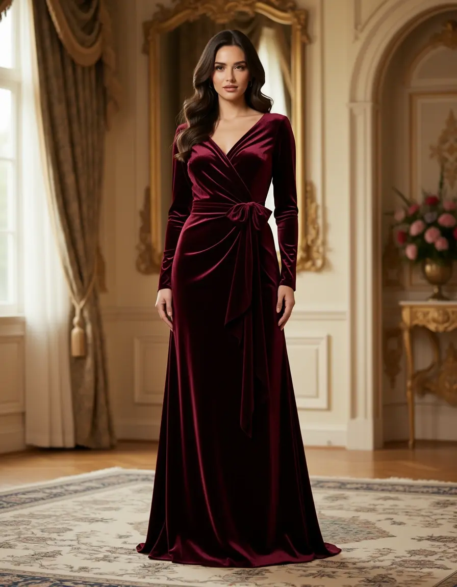 Elegantes Samtkleid für Damen