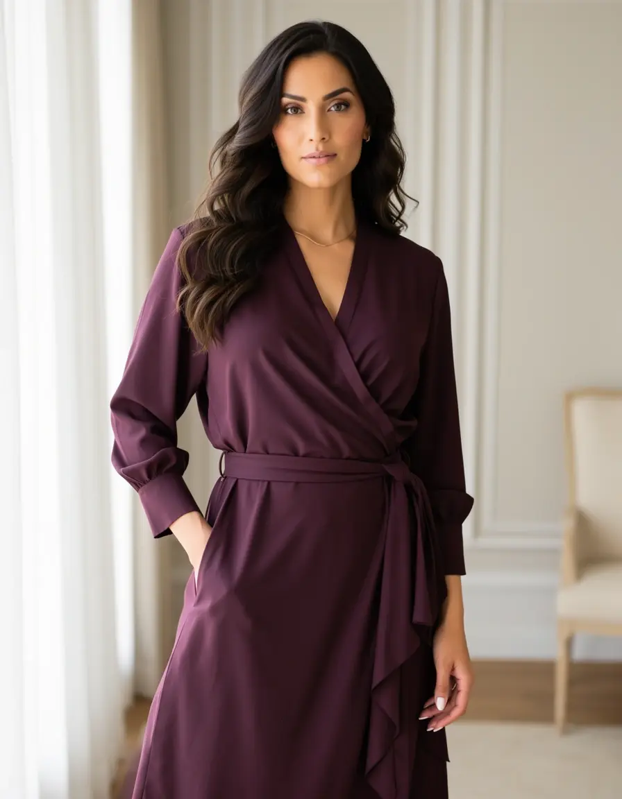 Elegantes Wickelkleid
