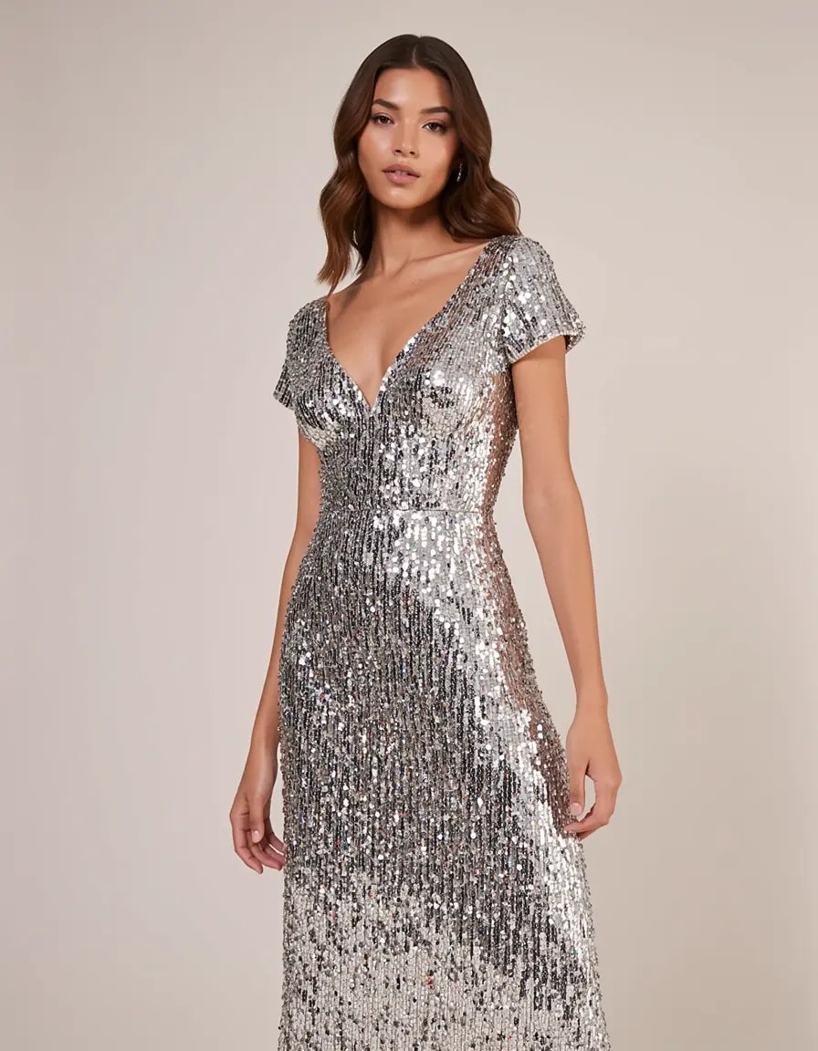 Elegantes Paillettenkleid