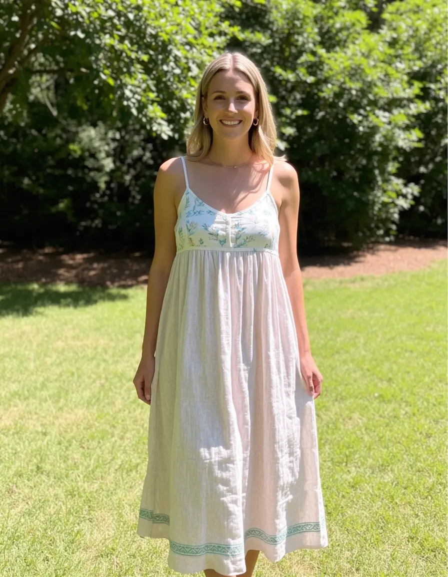 Elegantes Leinenkleid für heiße Tage