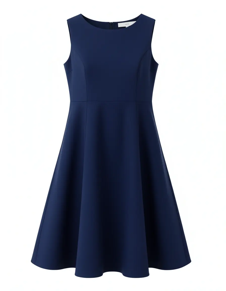 Klassisches dunkelblaues A-Linien Kleid