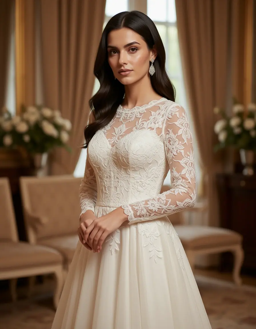 Elegant Women's Lace Spitzenkleid