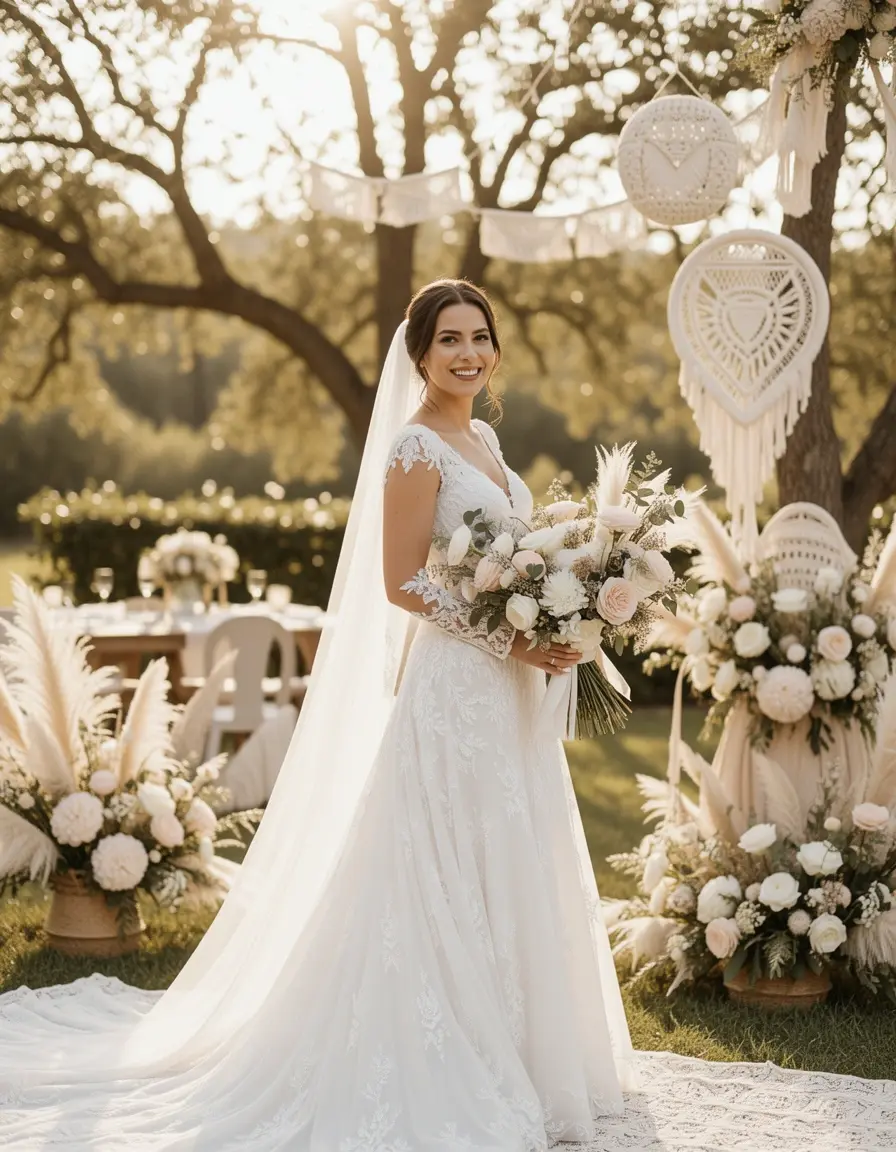 Boho Style elegantes Kleid Hochzeit